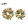 Holiday Door Decoration Simulated Wreath Autumn Maple Leaf Pumpkin Pine Cone Berry Indoor Outdoor Realistic Fall Harvest Thanksgiving Decor Farmhouse