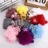 Ball Pendant Jewelry Gift Sleeping Baby Doll Plush Keychain Pompom Keyring Fluffy Plush Doll