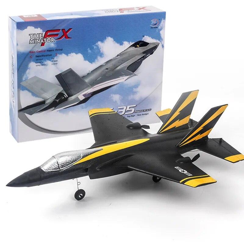 RC Plane 4CH F35 F22 Fighter 2.4G EPP RC Airplane Lightning Remote Control Aircraft Warbird Flight Toys for Boys Kids Children F935