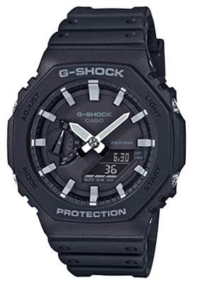 Черные часы с Neobrite Carbon Core Guard G-Shock GA-2100-1A Ана-Цифровые Мужские