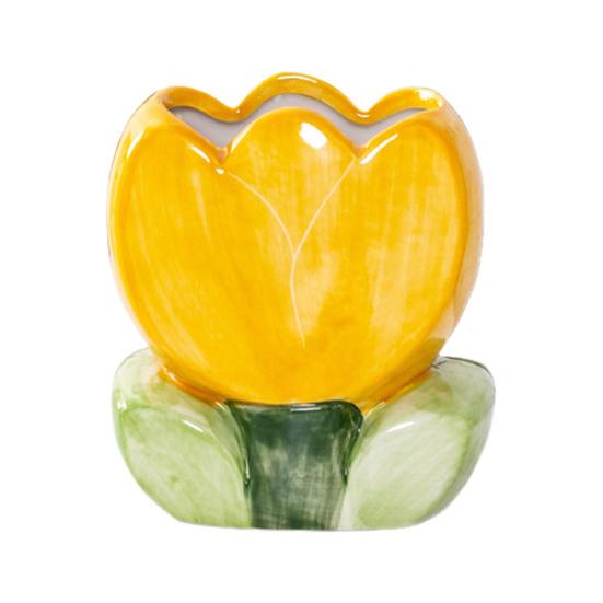 Керамическая подставка для ручек в виде цветка Милая настольная офисная коробка для хранения Полка для канцелярских товаров Многофункциональная