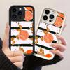 JT385 Оранжевые полоски для iPhone 17 16 15 14 13 12 Pro Max Samsung S26 S25 Ultra A17 A07 A56 A16 A13 A14 A15 A06 Xiaomi 15T 13T Redmi 15c 14c Мягкий чехол