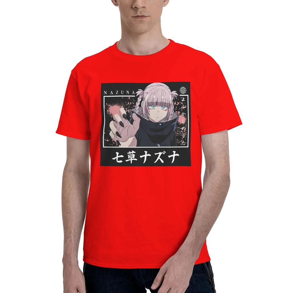 Call of The Night Anime Nazuna Nanakusa 100 Cotton TShirt Mens Classic T Shirts Men Crew Neck Short Sleeve S6XL