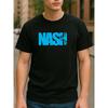 Креативная футболка для взрослых 'NASH' с принтом-силуэтом буквы, европейский размер, с минималистичным и модным дизайном, демонстрирующим уникальный уличный стиль