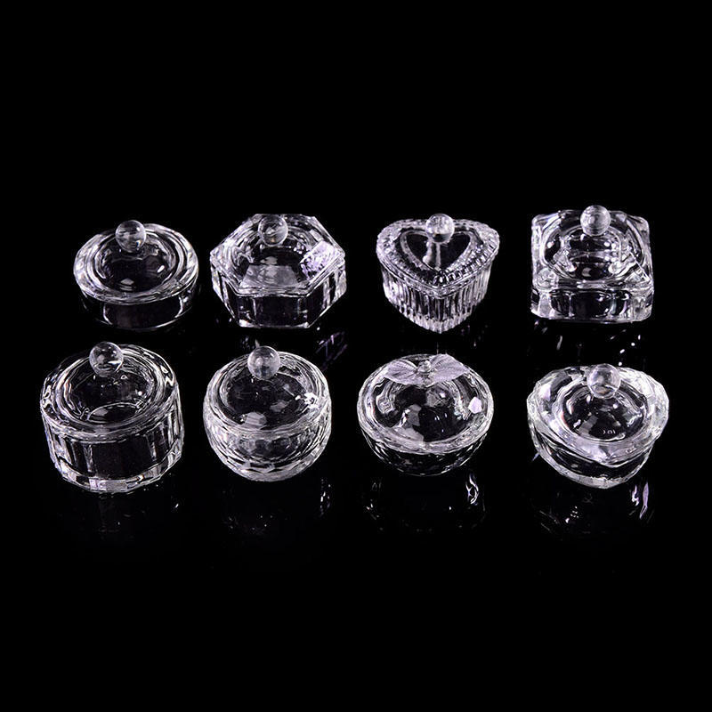 Стеклянная чашка для дизайна ногтей Dappen Блюдо для Arcylic Держатель для жидкости для дизайна ногтей Чаша для порошка
