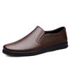 Туфли дедушки мужские на четыре сезона, обувь для нового папы, мягкая подошва, дышащие, повседневные, на одном педале, ленивые, из коровьей кожи, деловые кожаные туфли для мужчин