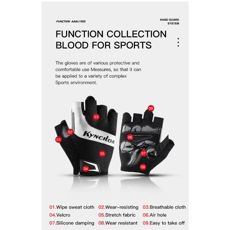 Outdoor Use Professional Bicycle Gloves for Daily Active Fitness Silicone Anti Slip Shock-Absorbing Wear-Resistant Bicycle Gloves