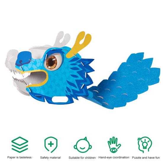 1 Set Dragon Dance Toy Chinese Tradition-inspired Toy DIY Dragon Dance Kit for New Year Party Decoration