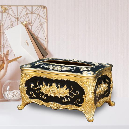 Европейская коробка для салфеток, большая вместимость, легкий доступ, крышка для коробки салфеток, акриловый держатель для салфеток, роскошное украшение для дома