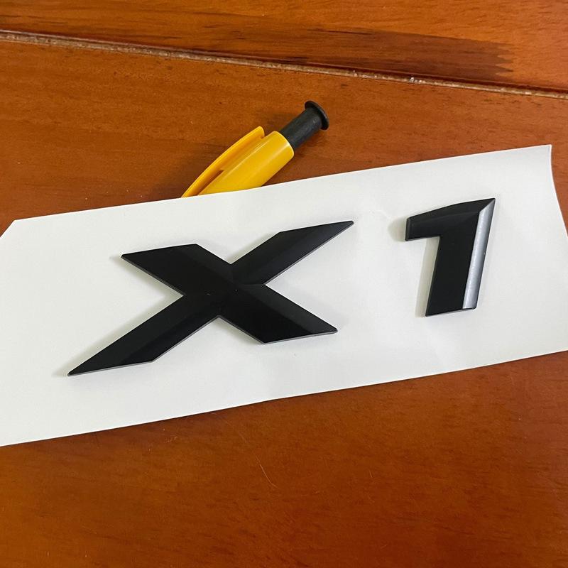 Compatible BMW X Series Tail Emblem Sticker: X1-X7 Black Rear Lettering