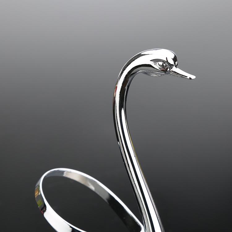 1 шт. Лебедь Фрукты Еда Вилка Ложка Нож Столовые приборы Лебедь База Держатель Креативный Нержавеющая сталь Вилка Ложка(Не включая ложку)