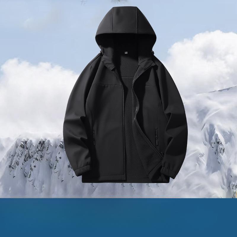 Новая куртка Soft Shell для активного отдыха на осень и зиму, флисовая утолщенная ветрозащитная водонепроницаемая теплая куртка, спортивная куртка, бейсбольная куртка