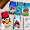 Чехол для телефона A-Angry B-Birds-AB-ES для Samsung S25,S24,S21,S22,S23,S30,Ultra,S20,Plus,Fe,Lite,Note,10,Черная крышка