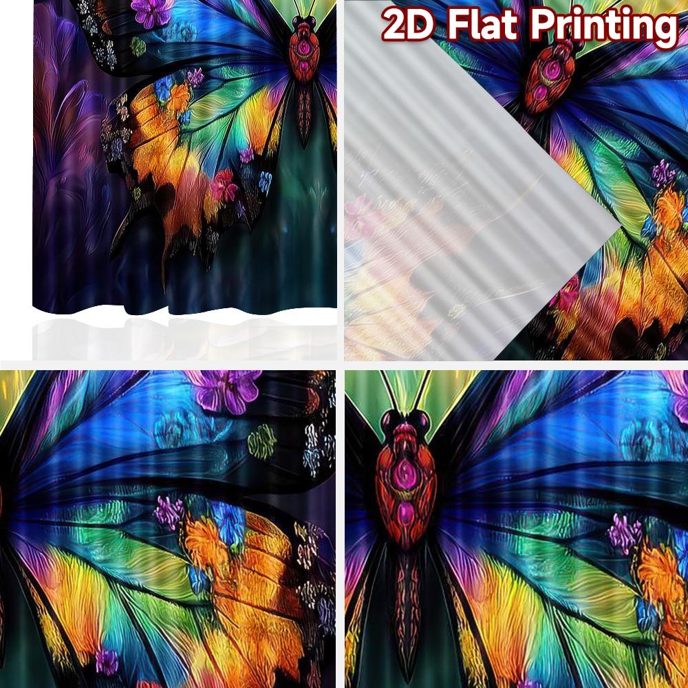 2D flat Photography Backdrop Party Backdrop Colorful Floral Butterfly 100% Polyester Party & Holiday Decor Perfect for