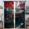 Шторы для кухни в японском стиле для гостиной, шторы, перегородки, шторы для домашнего интерьера, 2 шт., тюль для спальни, затемнение