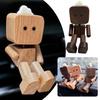 T-shaped Head Wooden Robot Shake Legs Cute Car Aromatherapy Air Outlet Decoration Diffuser Auto Interior Ornaments Gift