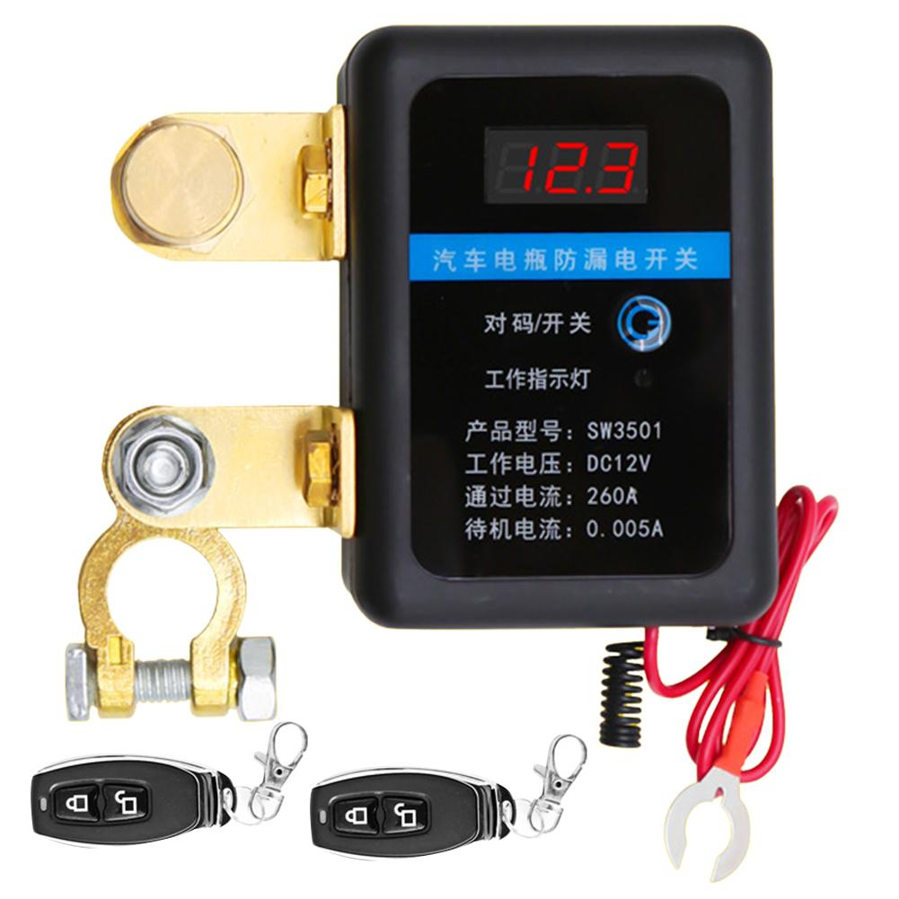 DC 12V Автомобильный пульт дистанционного отключения аккумулятора Защита от утечки 260A Автомобильный пульт дистанционного отключения аккумулятора для автомобиля, грузовика, прицепа, дома на колесах