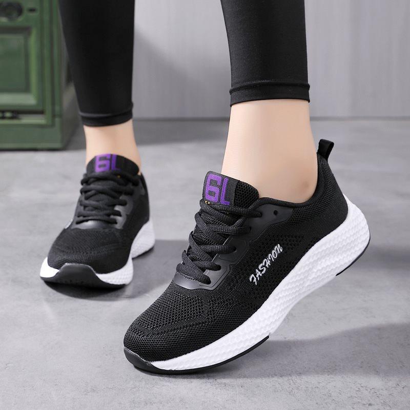Women's Soft-soled Casual Shoes Running Shoes Fly-knit Breathable Sneakers