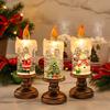 Christmas tree night light candle Christmas decoration snow cartoon crystal ball light creative ornament