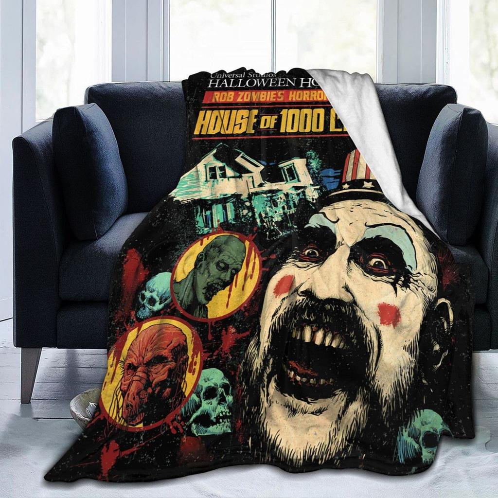 Одеяло из фильма ужасов, супермягкое фланелевое одеяло, легкое и удобное для дивана, дивана, забавное рождественское одеяло