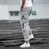 Мужские брюки-карго с несколькими карманами в уличном стиле с резинкой на щиколотке и эластичным поясом на шнурке