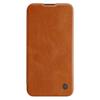 Откидной чехол Nillkin Qin Leather Pro для Samsung Galaxy S23+ с защитой камеры, коричневый