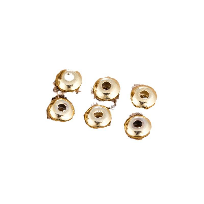 Бусины-блюдца из стерлингового серебра 925 пробы «Сделай сам»: Плоские бусины и подвески из настоящего золота