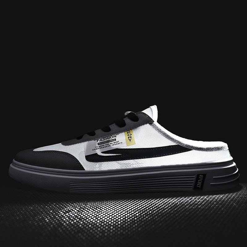 Fashion Summer Mesh Man Slippers Comfortable Soft Cheap Casual Beach Shoes For Men Lightweight Loafers Outdoor Flat Slip-on Men Sandals