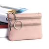 Macaron-Colored Korean-Style Women's Key Pouch Mini Solid-Color Compact Multi-Layer Card & Coins Bag For Moms