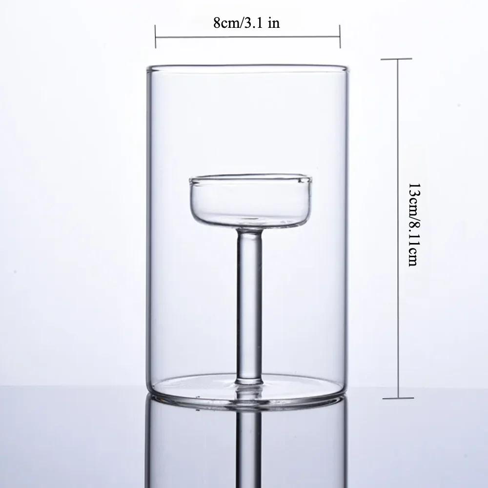 Glasseam Стеклянный подсвечник для чайной свечи Современные цилиндрические подсвечники для центра стола Свадебные Рождественские украшения для вечеринки