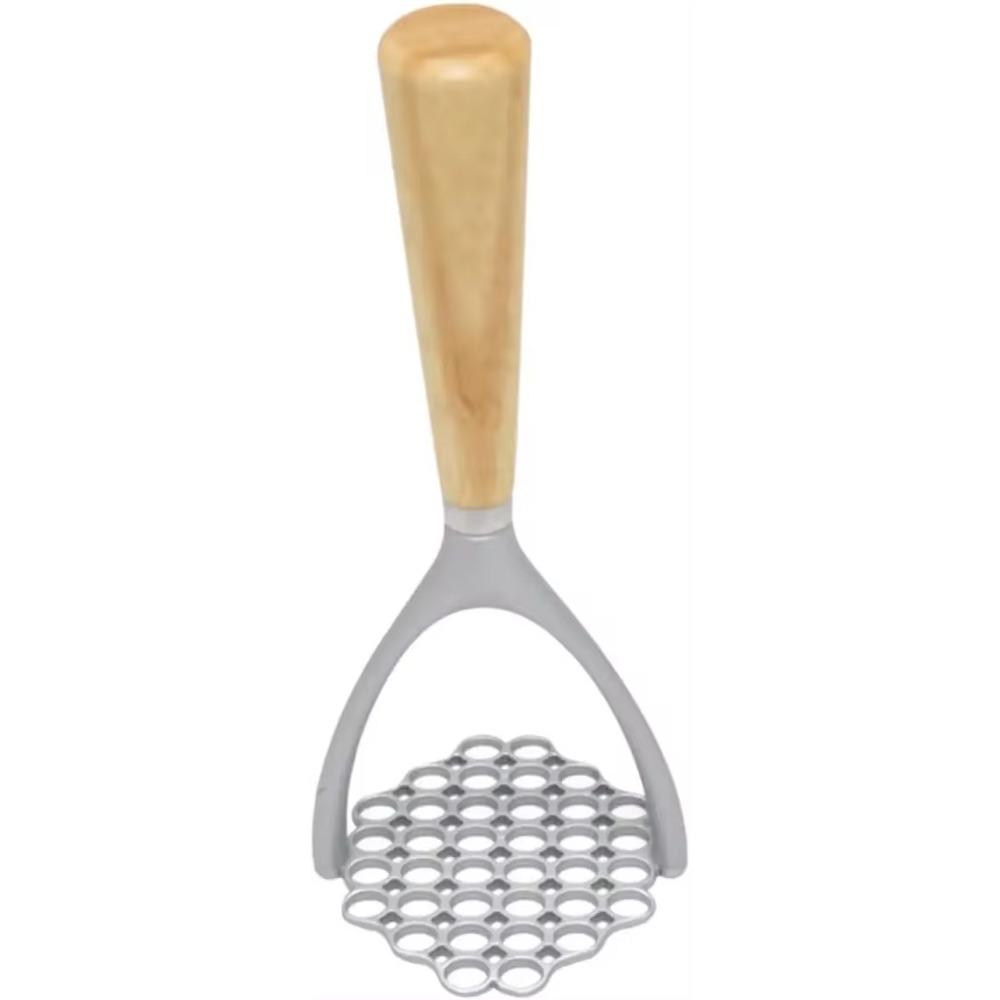 Potato Tool Fruit Masher Potatoes for Home Kitchen Aluminium Alloy Integrated Masher Masher Crusher Household Set Wood