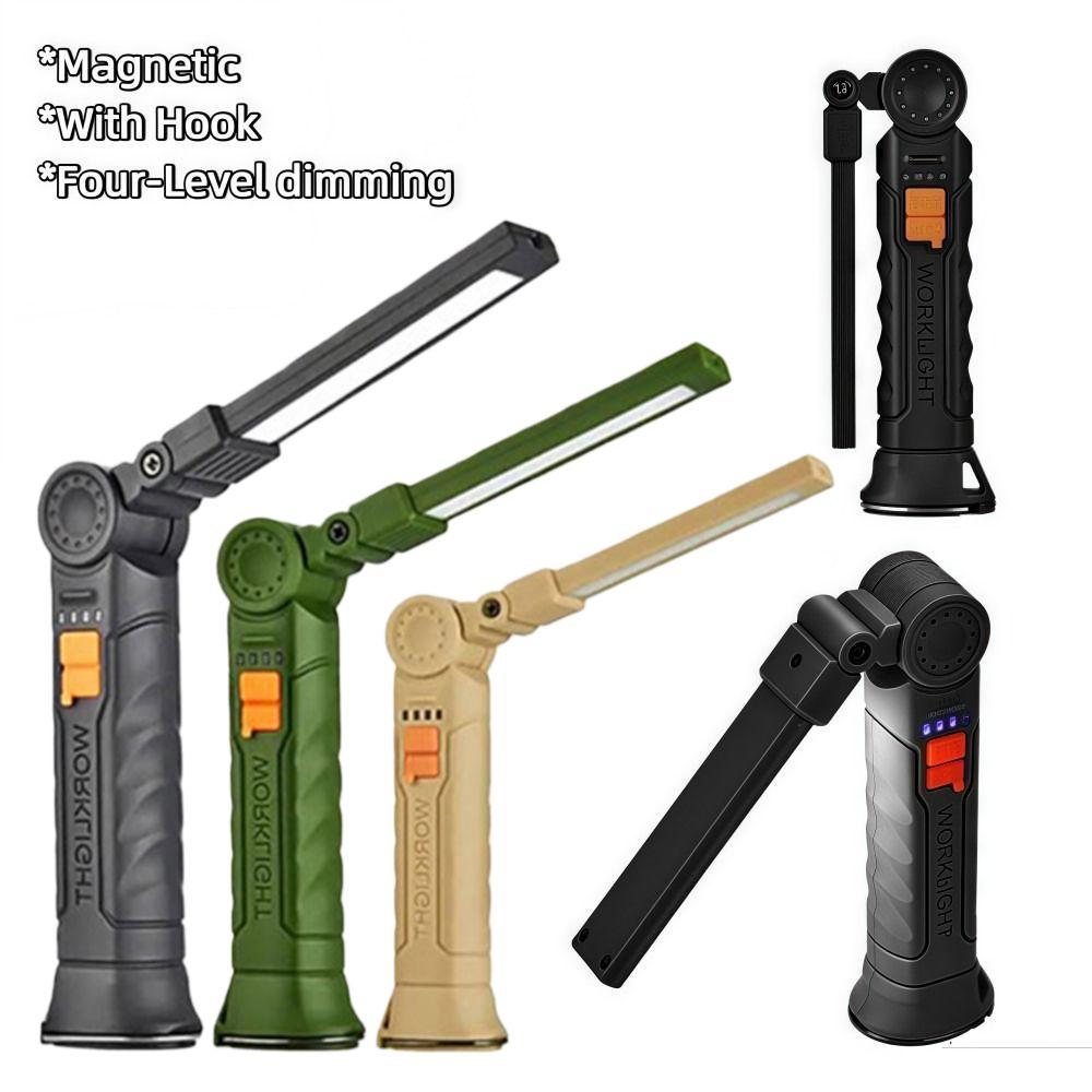 Rechargeable Work Light with Magnet & Hook Handheld Searchlight  For Night Work Outdoor Camping