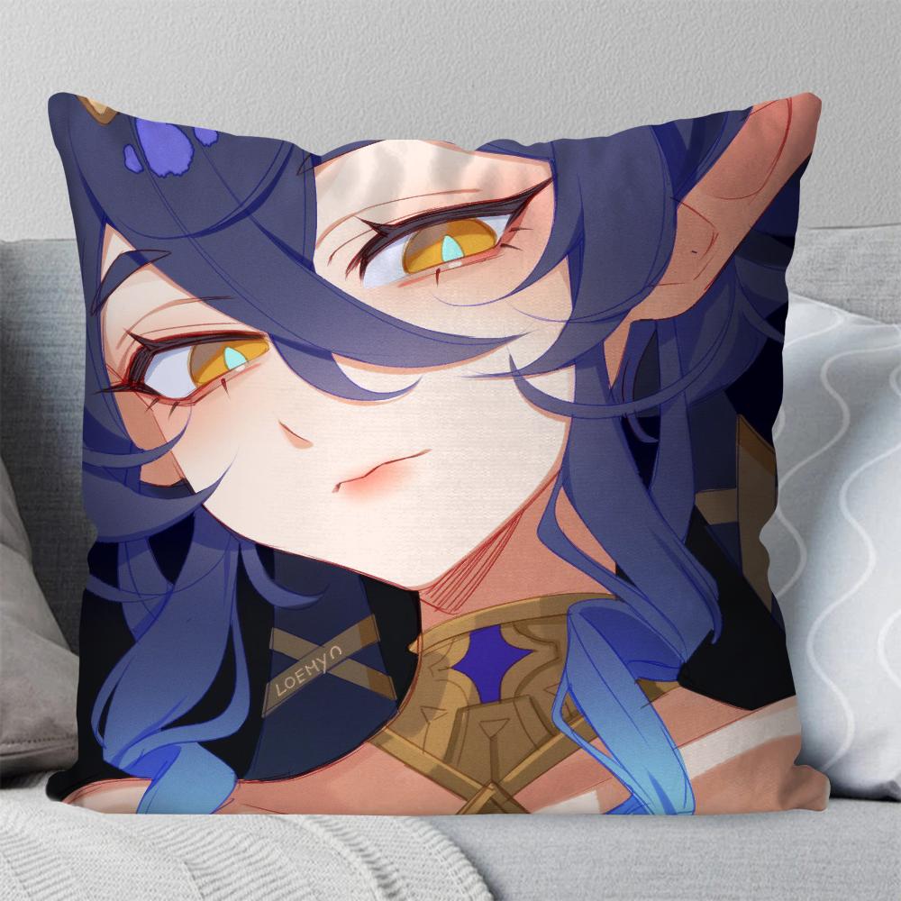 Лейла Аниме Игра Genshin Impact Наволочка Квадратная Подушка Спальня Диван Досуг Комфорт Подушка Гостиная Домашнее Украшение 40X40