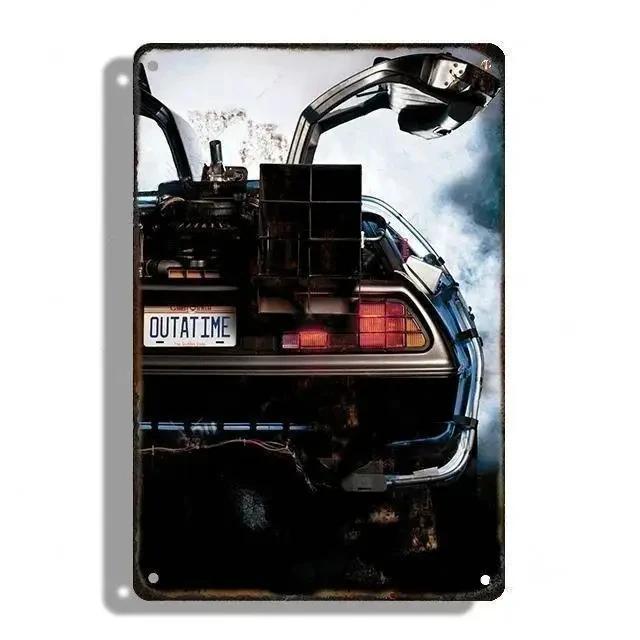 Retro Metal Sign Vintage Tin Sign Movie Back To The Future Poster for Wall Decor Cafe Bar Office Home Art Sign Gift