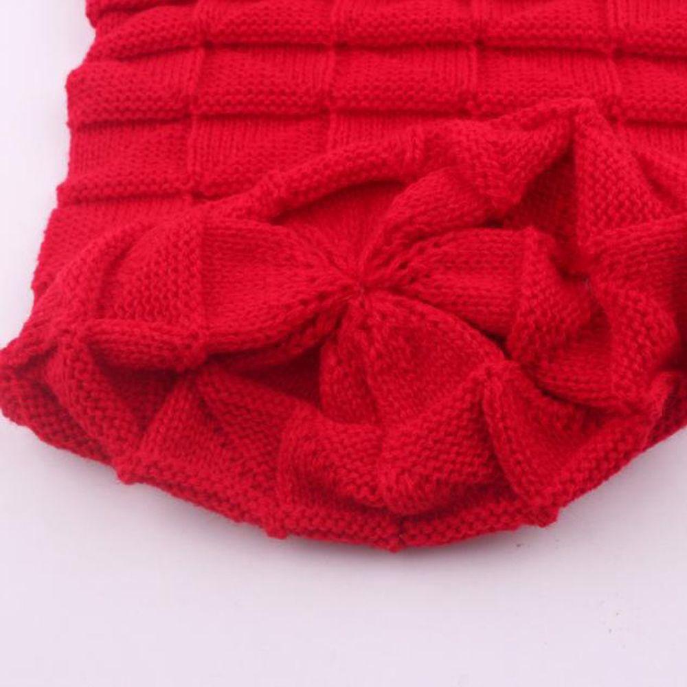 Casual Striped Solid Crochet Hat Beanie Wool Knitted Women Caps