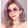 Fashion Women's Sunglasses, Metal Frame Polygon Gradient Glasses, Vintage Fashion Party Sunglasses, Oversized Women's Sunglasses