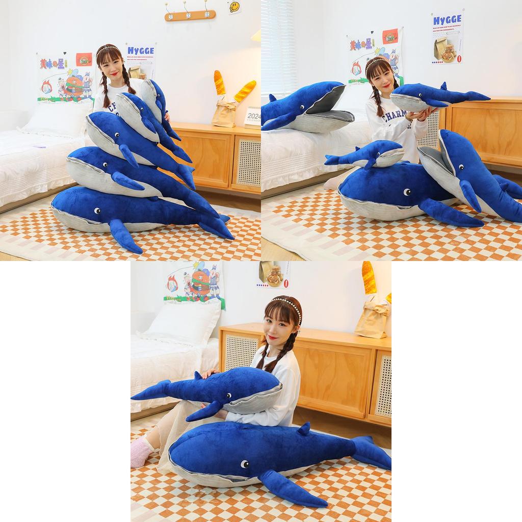 Ultra Soft Blue Whale Plush Toy Cozy And Huggable Pillow For Sofa And Bed