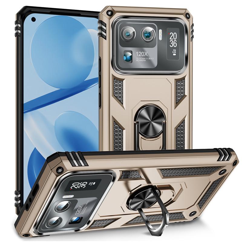 Для Xiaomi Mi 11 Ultra чехол противоударный бронированный металлический чехол для телефона с кольцом для Xiaomi Mi11 Ultra подставка держатель задняя крышка