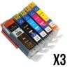 Set of 15 PGI-550 - CLI-551 Ink Cartridges for Canon Pixma MX725 MG5450s MG6350 Printer
