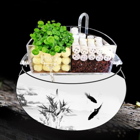 Fish Tank Filter Small Waterfall Circulating Purify Water Mute Water Circulation Purifier Aquarium Box Filter Aquarium Supplies