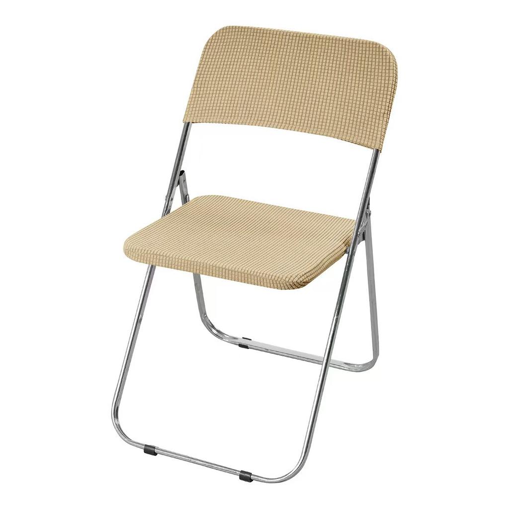 New Thickened Anti-slip Folding Chair Cover Universal Elastic Velvet Folding Chair Cover Four Seasons Simple Style