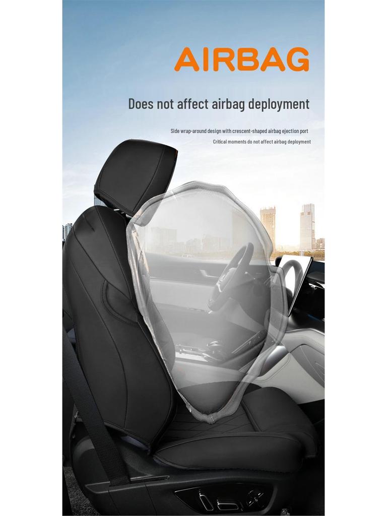 BYD Tang Car Seat Cushion: Perforated Leather, Fits 5/6/7-Seat Models, All-Season Use