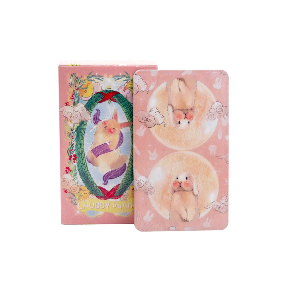 10.3*6cm Chubby Bunny Rabbit Tarot Card Game 78 Pcs Cards