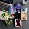 for Motorola Moto G82 G20 G22 G23 G32 G9 G8 G7 Power Plus G41 G52 G30 G71 E22 E13 E20 E32 Phone Case Cartoon Cat Meow Wallpaper