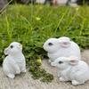 3-piece Set of Bunny Ornaments, Rabbit Animal Decorations for Garden and Courtyard