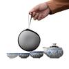 Travel Outdoor Portable Yellow Ru Kiln Tea Ware Set Chinese Bottle Pot Business Light Luxury Kuaike Cup Company Printing