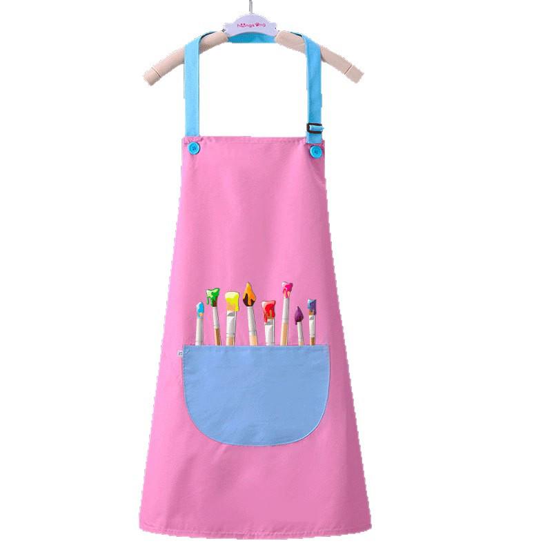 Waterproof Children's Art Apron with Sleeves - Ideal for Painting and Mealtime.