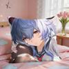Ganyu Genshin Game Cushion Cover Short Plush Pillow Case Room Sofa Cushion Covers Home Decor Funda