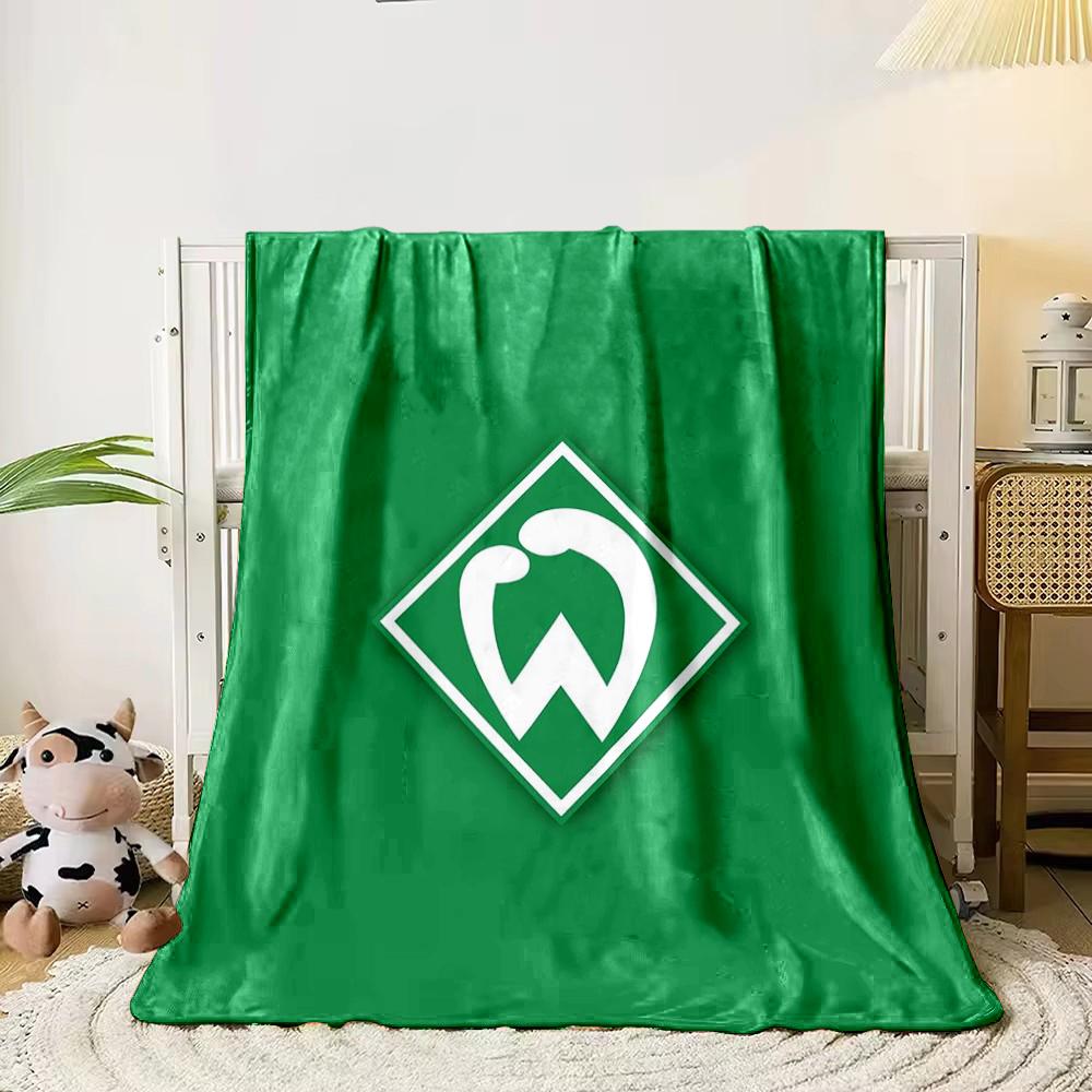 Green blanket Set with Logo Designed Flannel blanket for bedroom, living room, sofa, and nap