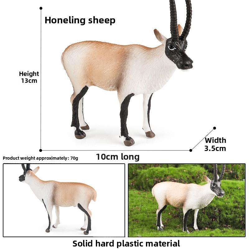 Simulated Animal Wild Antelope Elk Horned Horse Model Ornament Toy Children